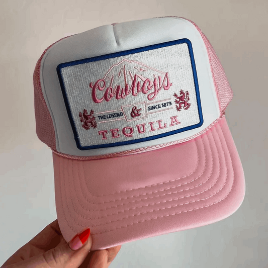 Pink Cowboys and Tequila Trucker Cap