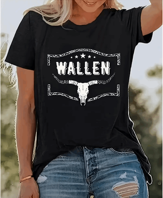 Morgan Wallen Skull T-Shirt Black